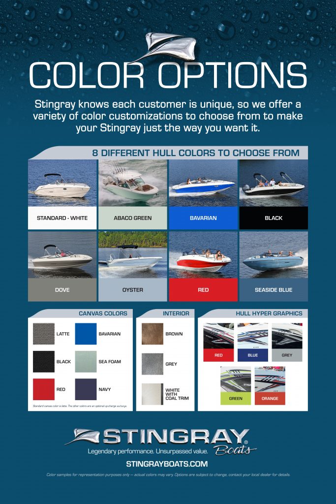 Color Options for Stingray Boats
